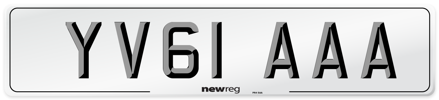 YV61 AAA Number Plate from New Reg
